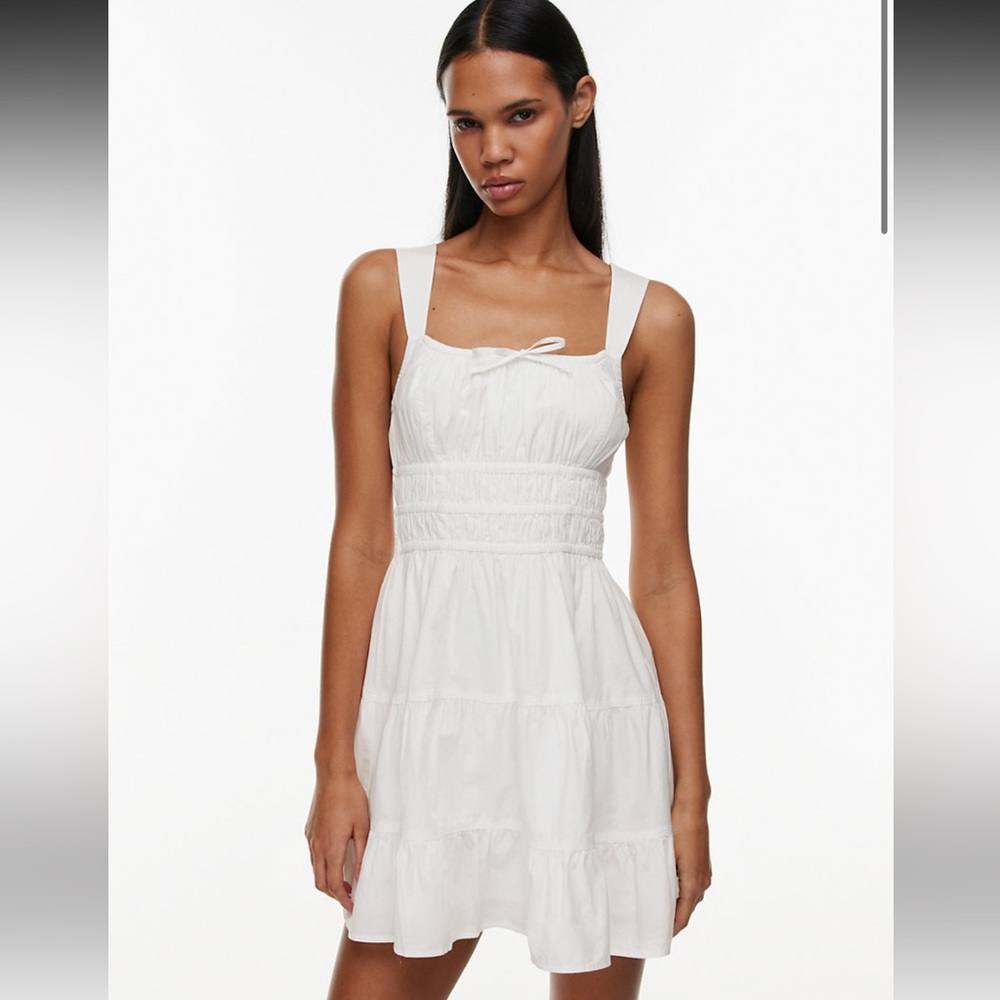 Aritzia - Sunday Best - Martine Poplin Dress in White